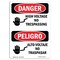 Signmission Safety Sign, OSHA Danger, 24" Height, Rigid Plastic, High Voltage No Trespassing Spanish OS-DS-P-1824-VS-1346 - alternate 1